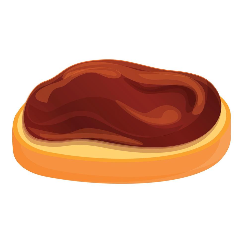 Icono de cacao de pasta de chocolate, estilo de dibujos animados vector