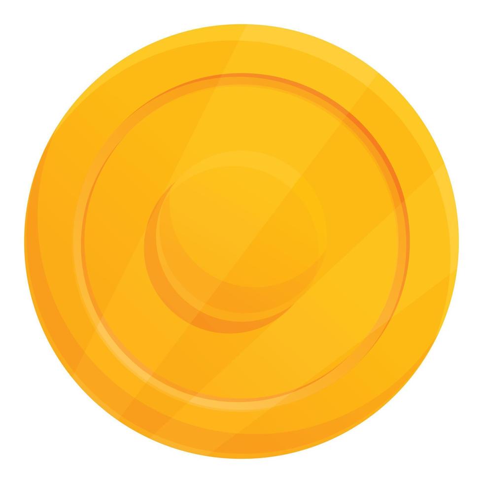 icono de token, estilo de dibujos animados vector