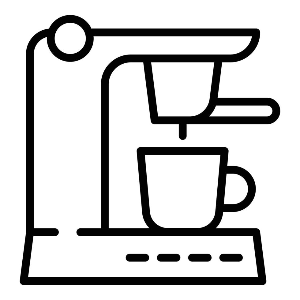 Coffee maker icon, outline style vector