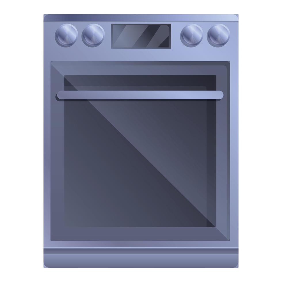 Digital convection oven icon, cartoon style vector