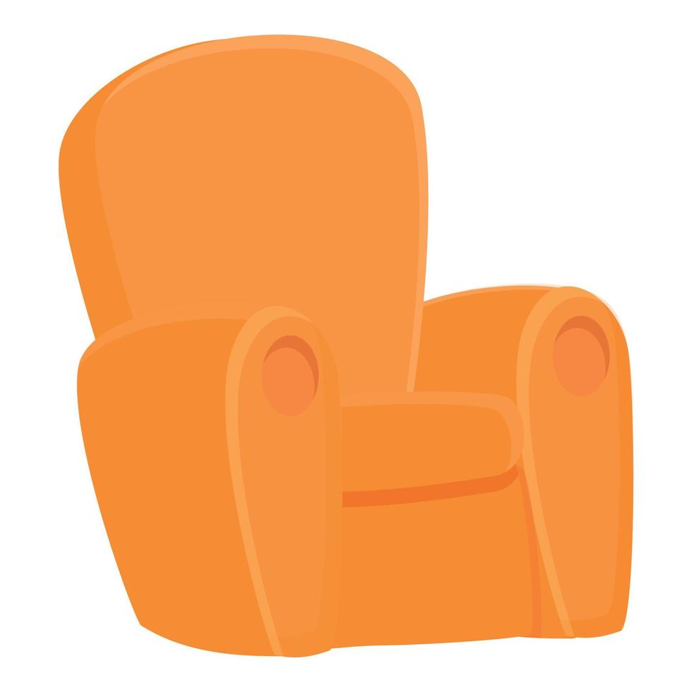 icono de sillón suave hogar acogedor, estilo de dibujos animados vector