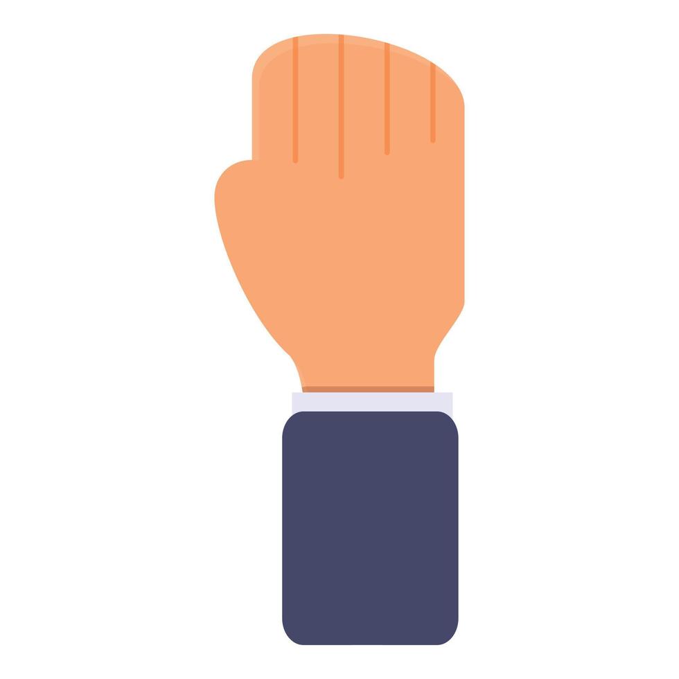 Auction bid hand icon, cartoon style vector