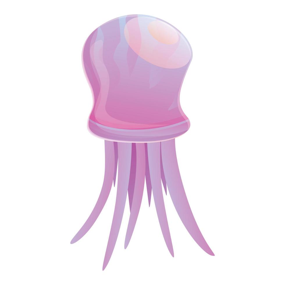 Tentacles jellyfish icon, cartoon style vector