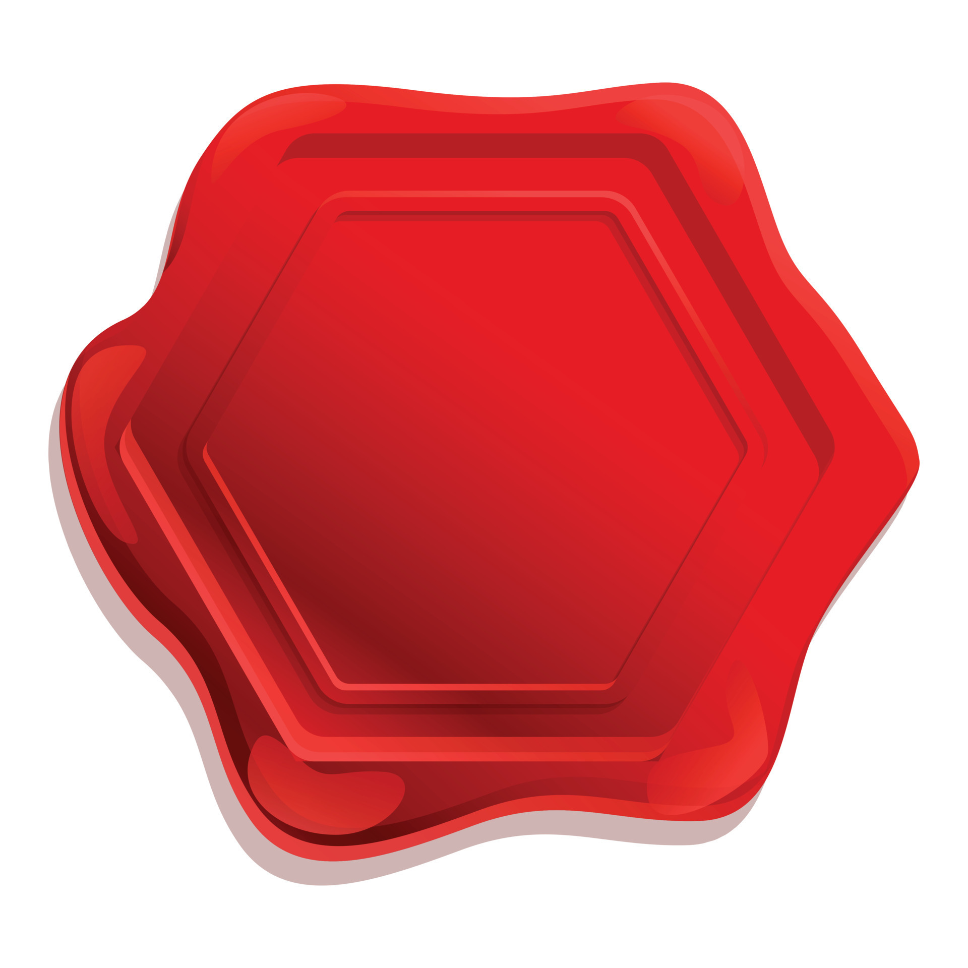 Hexagonal wax seal icon, cartoon style 14294180 Vector Art at Vecteezy