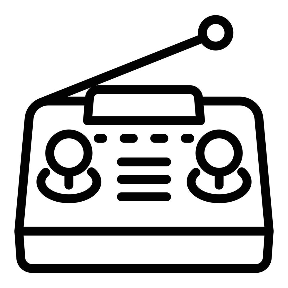 Radio drone control icon, outline style vector