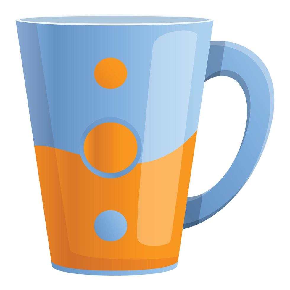 icono de taza de niño, estilo de dibujos animados vector