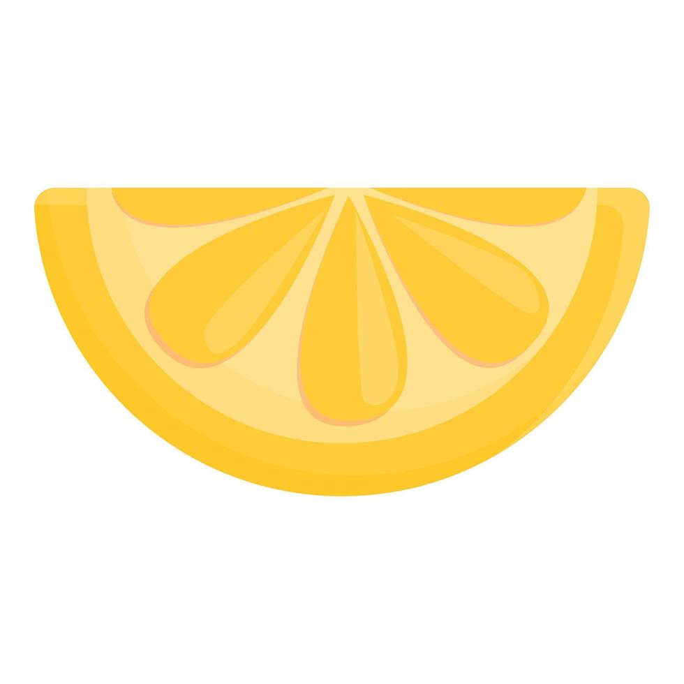 Summer party lemon slice icon, cartoon style vector