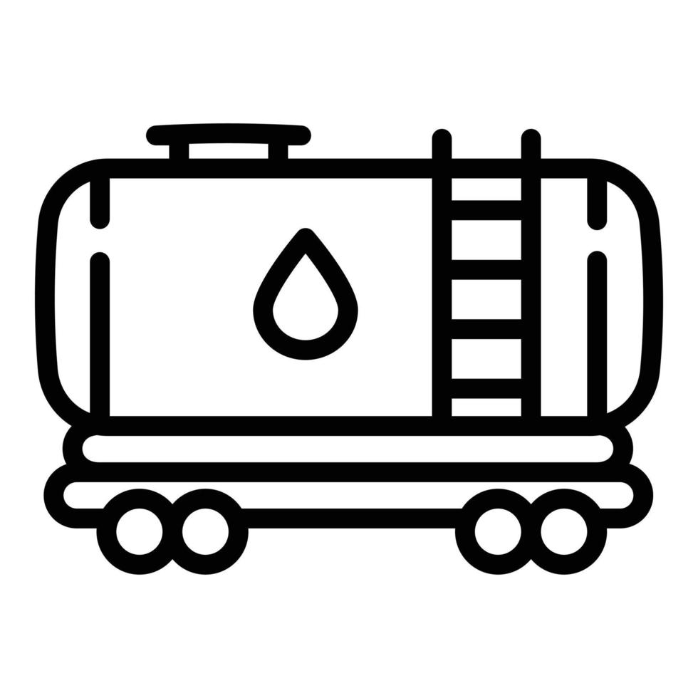 Wagon tank icon, outline style vector