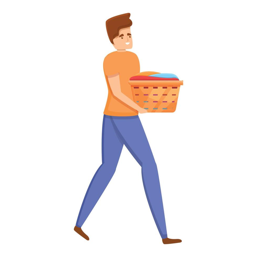 Laundry personal icon, cartoon style vector