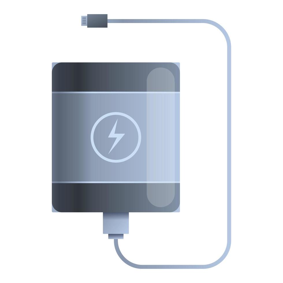 Charger power bank icon, cartoon style vector