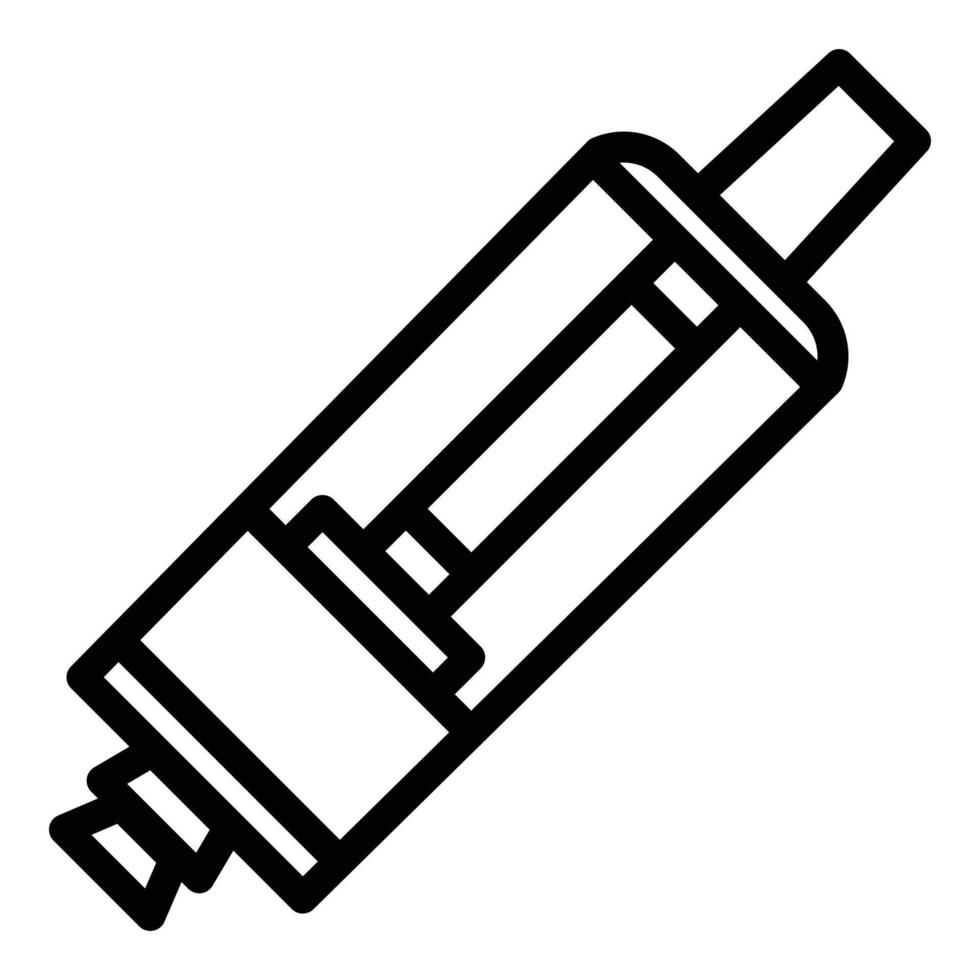 Electronic cigarette cartridge icon, outline style vector