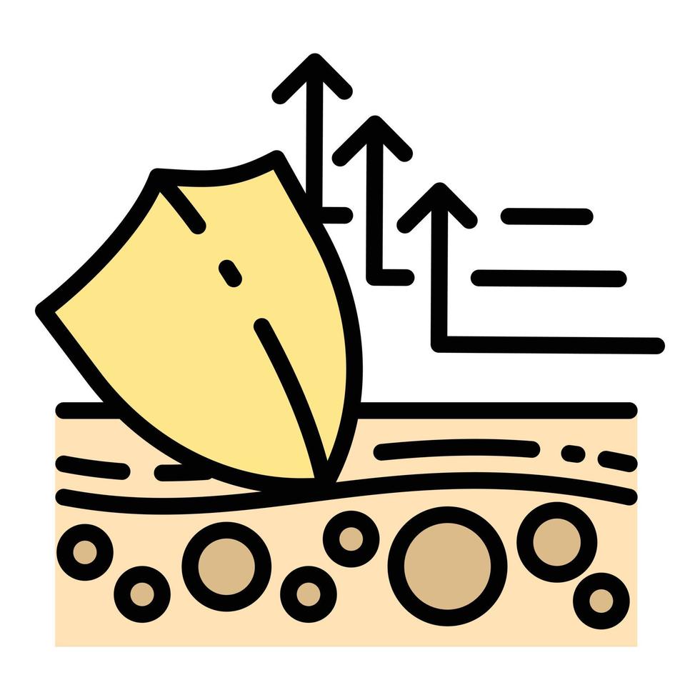 Sunscreen shield skin protection icon, outline style vector