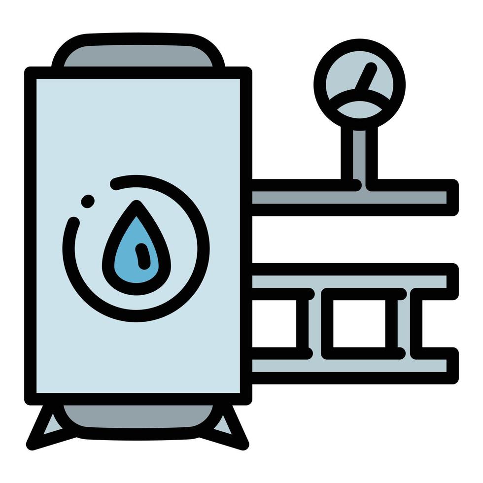 Pool tank filter icon, outline style vector