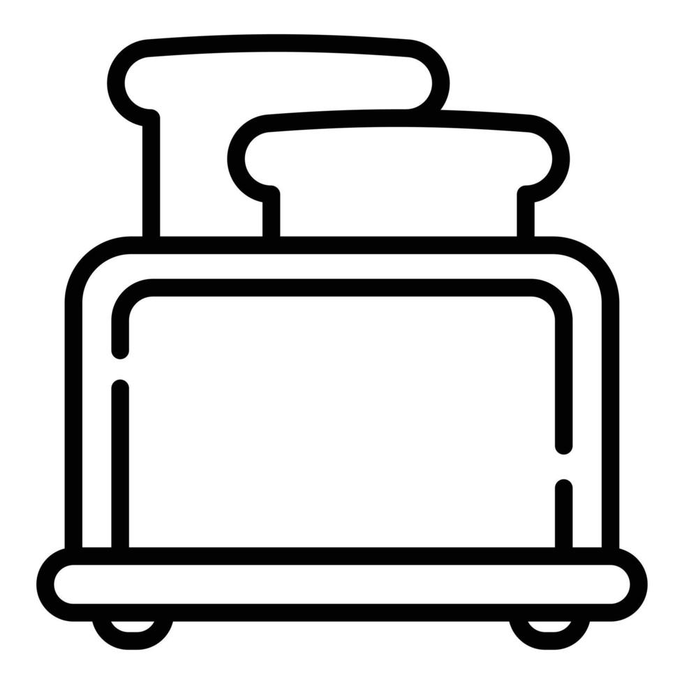 Electronic toaster icon, outline style vector