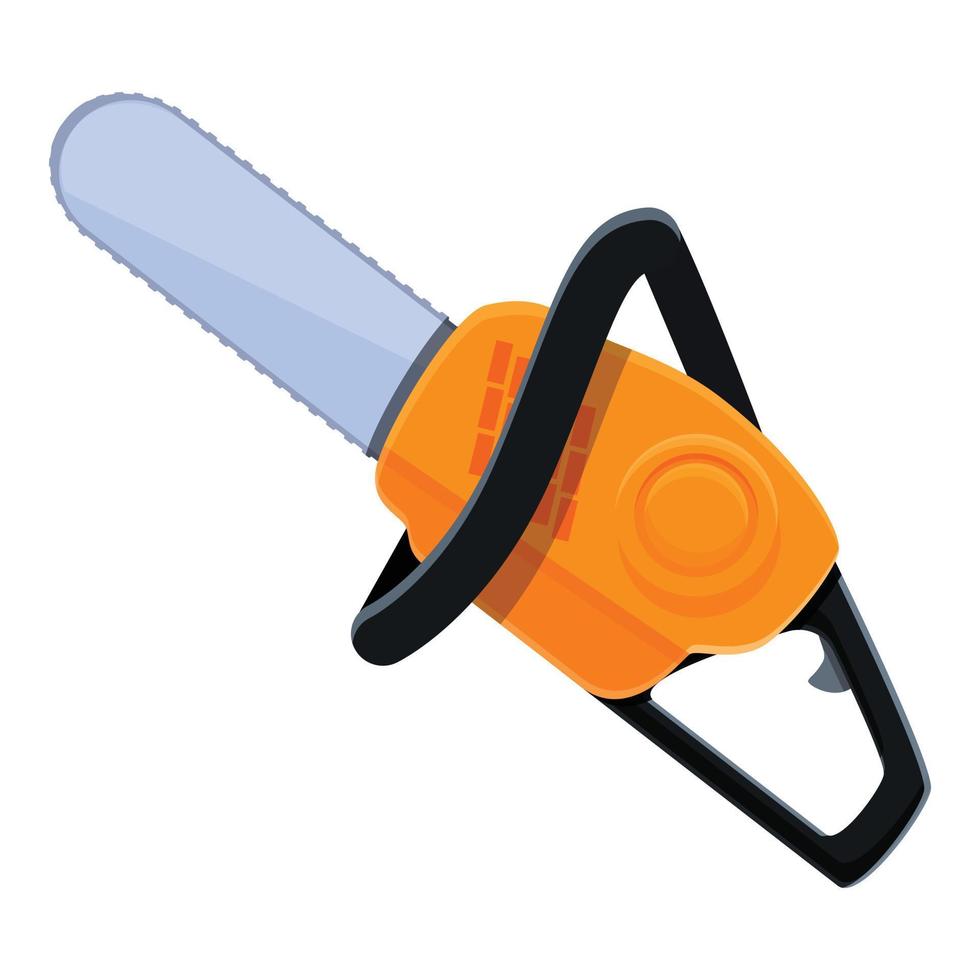 New chainsaw icon, cartoon style vector