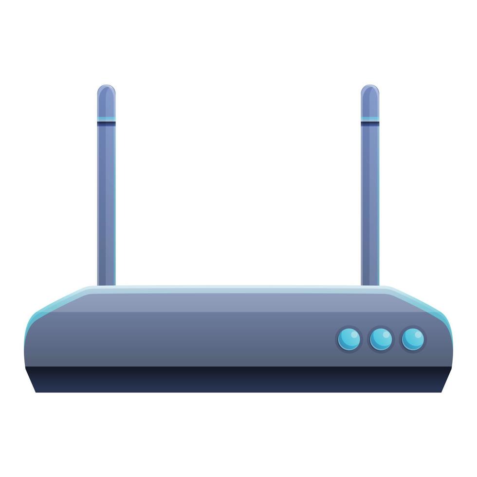 icono de enrutador remoto wifi, estilo de dibujos animados vector