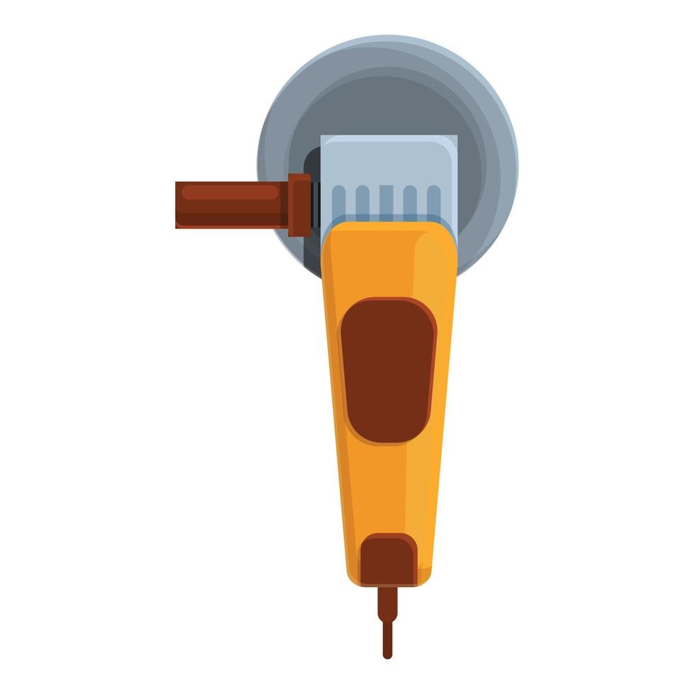 Factory grinding machine icon, cartoon style vector