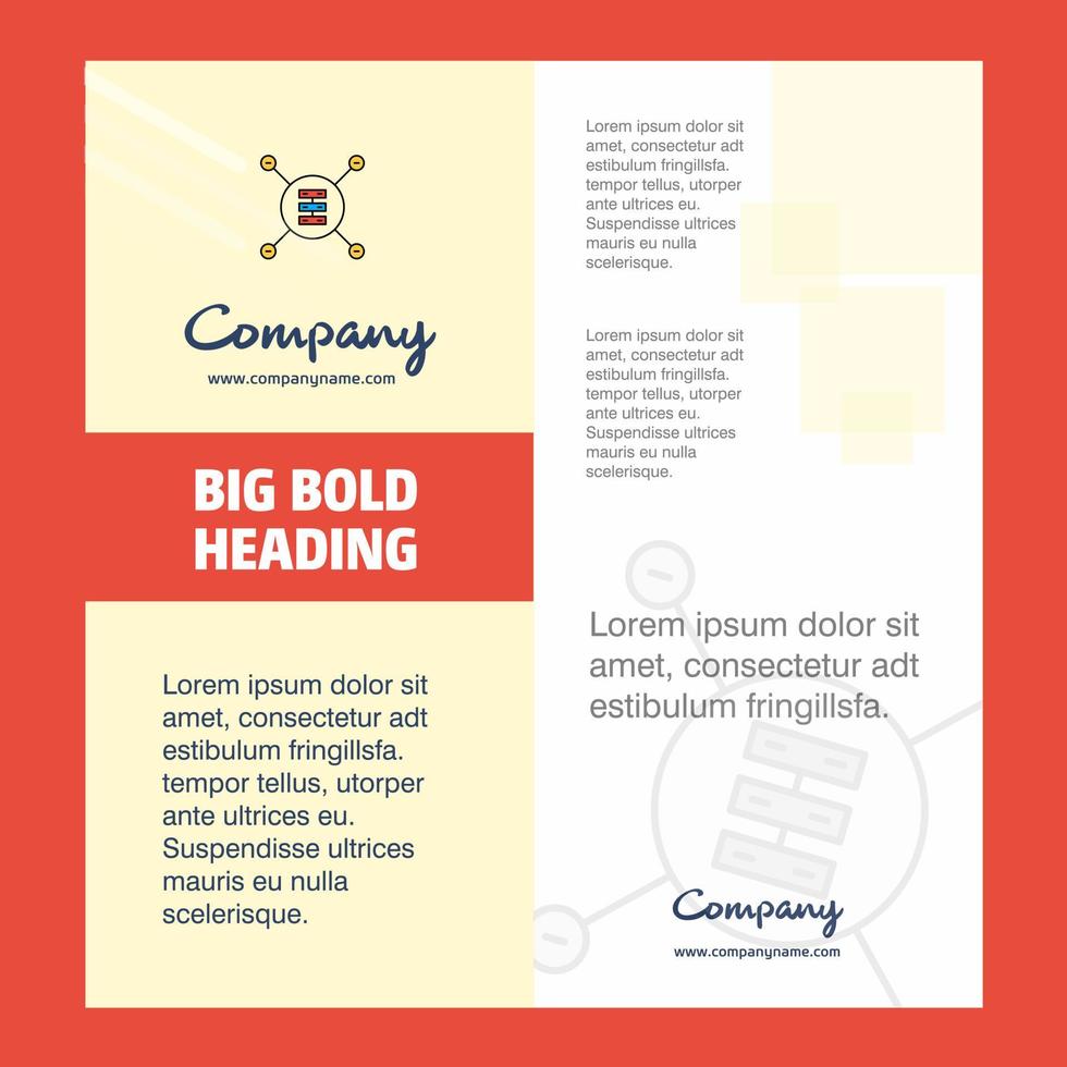Networks router Company Brochure Title Page Design Company profile annual report presentations leaflet Vector Background