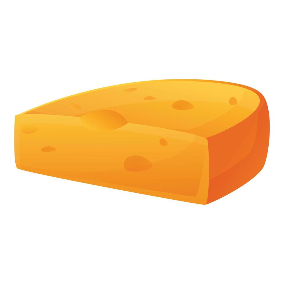 Cheese icon, cartoon style vector