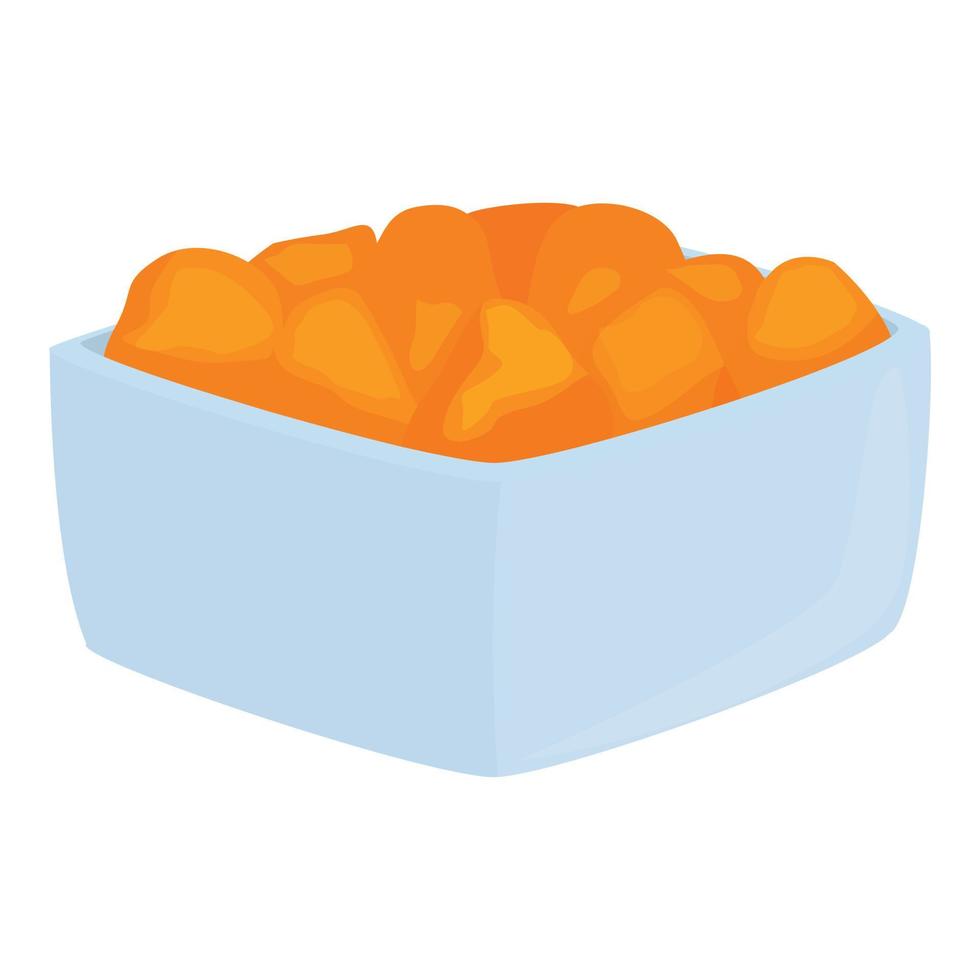 Nugget box icon cartoon vector. Fast food vector