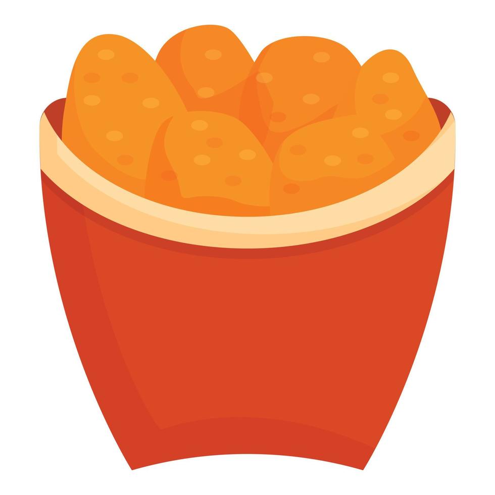 Tasty chicken nugget icon cartoon vector. Fast food vector