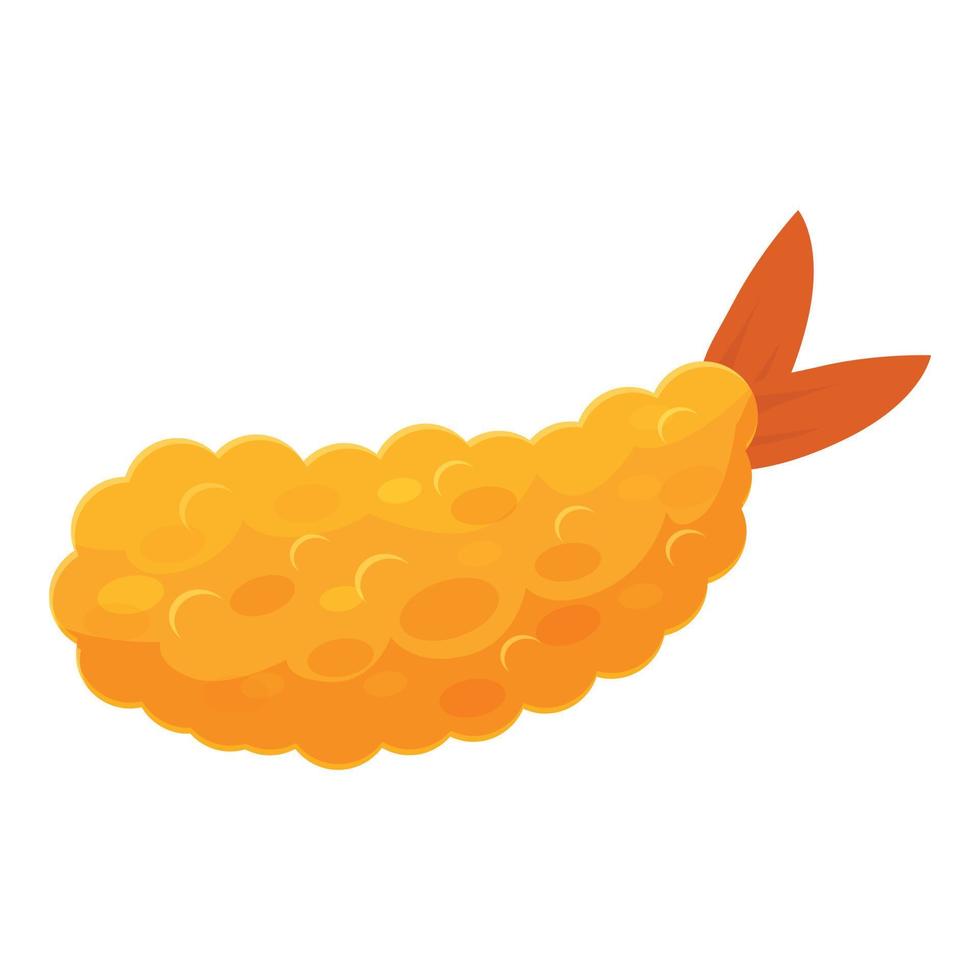 Cooking tempura icon cartoon vector. Fried shrimp vector