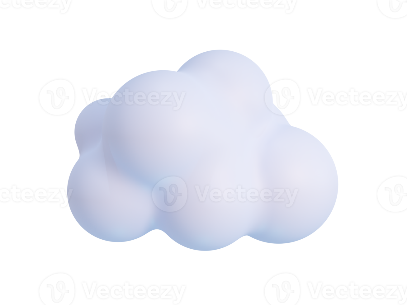 3D Clouds. Fluffy clouds in the sky for decorating cartoon scenes. png