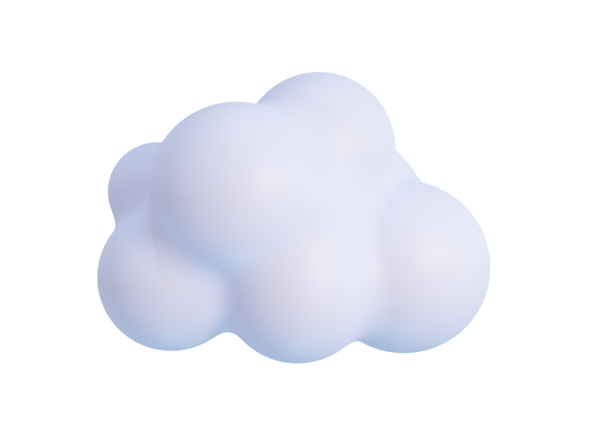 3D Clouds. Fluffy clouds in the sky for decorating cartoon scenes