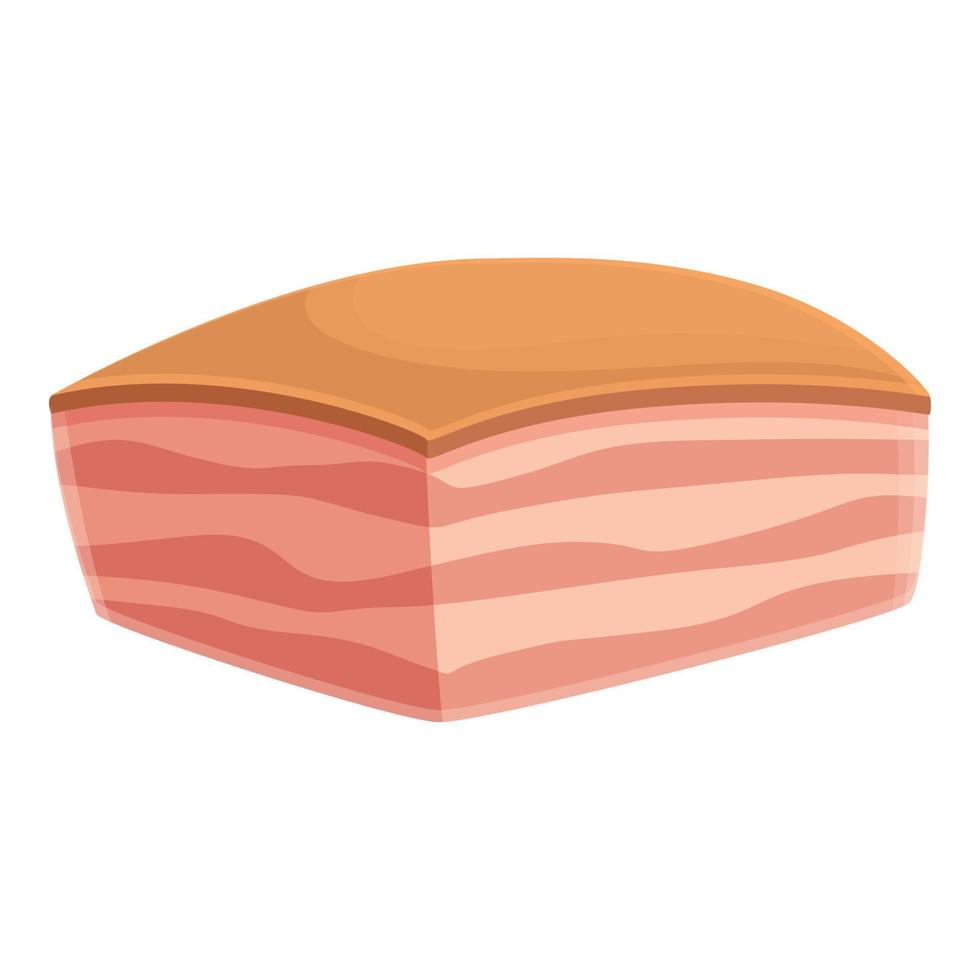 Ham lard icon cartoon vector. Pork meat vector