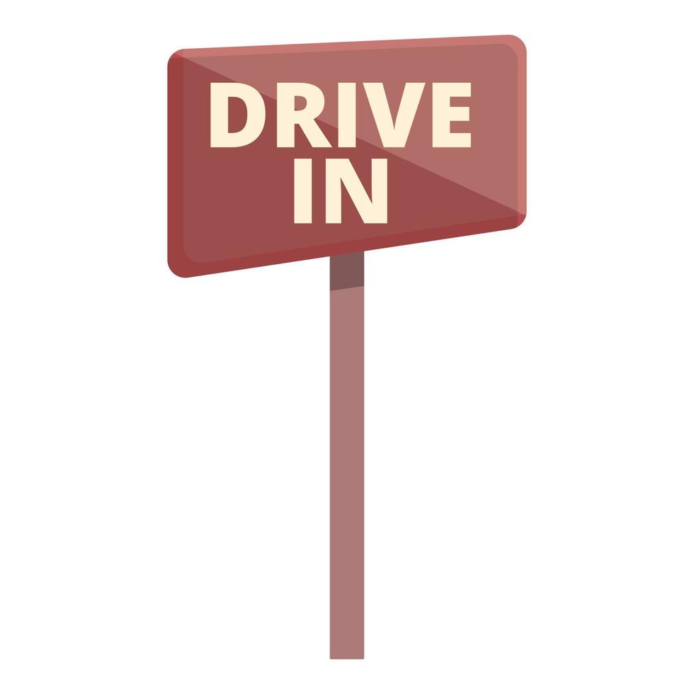 Drive in sign icon cartoon vector. Cinema movie vector