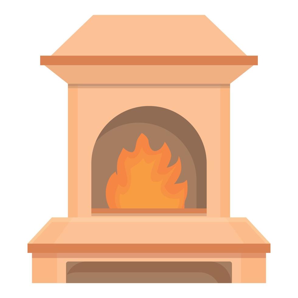 Stove furnace icon cartoon vector. Fire restaurant vector