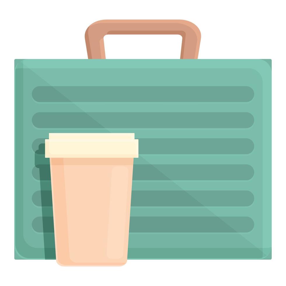 Coffee to go icon cartoon vector. Snack meal vector