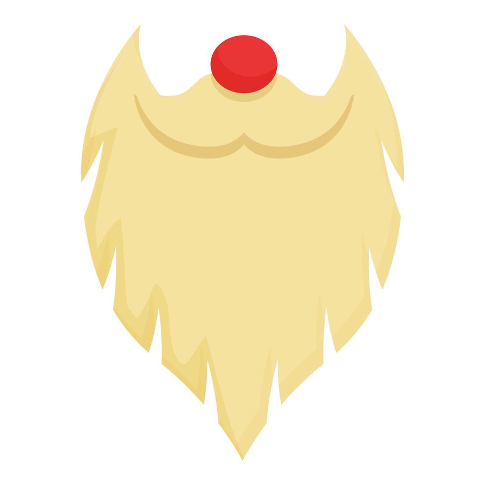 vector de dibujos animados de icono de barba de traje. vacaciones de papá noel