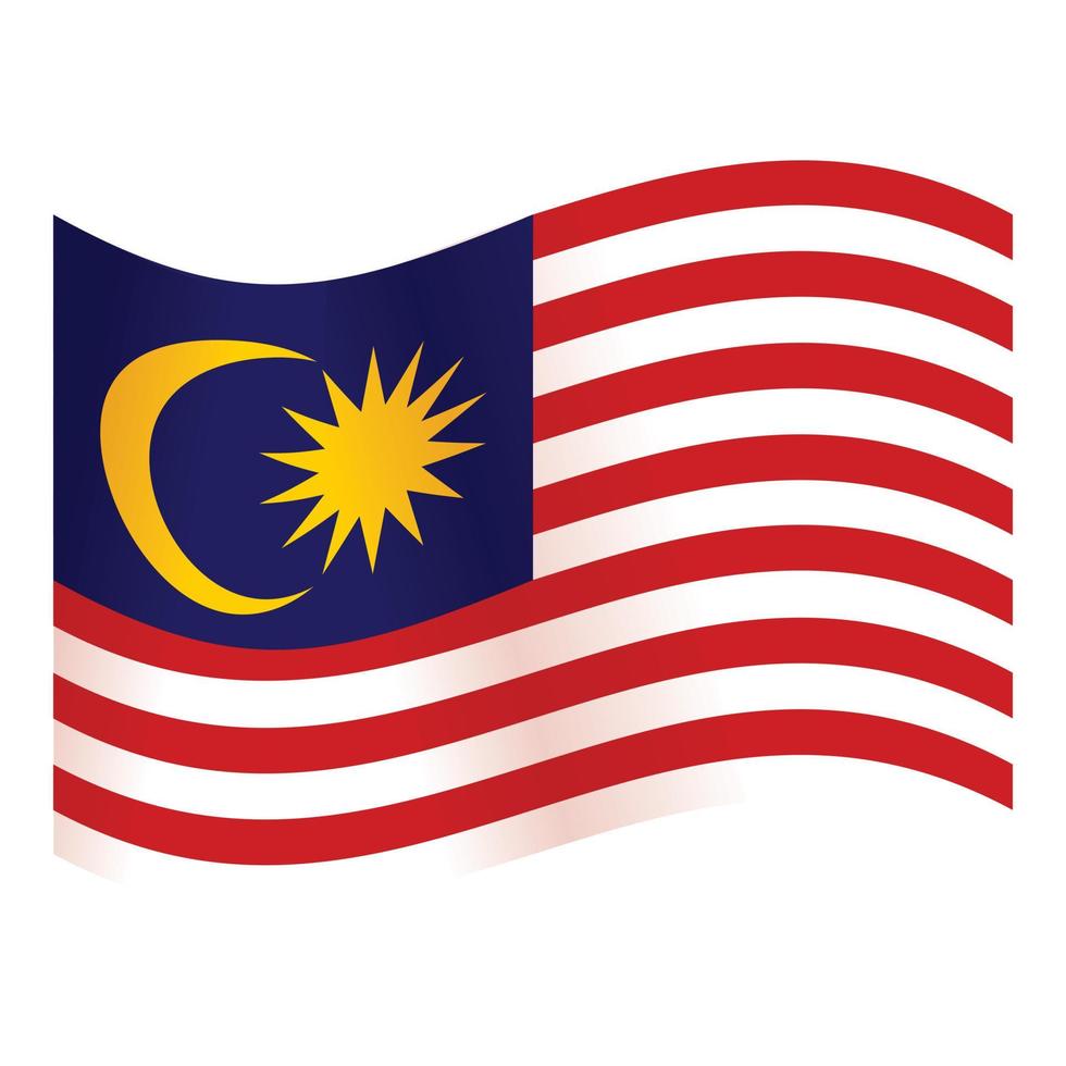 Asian celebration icon cartoon vector. Malaysia flag vector