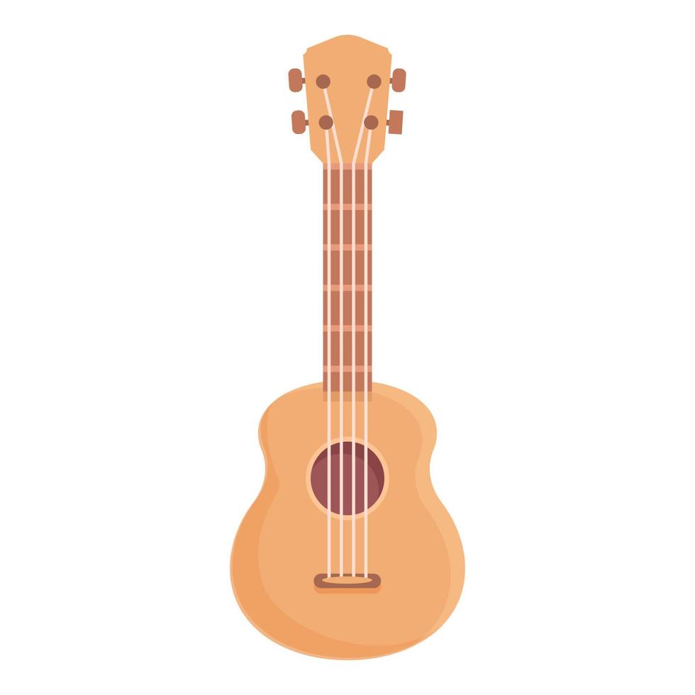 vector de dibujos animados de icono de guitarra ukelele. instrumento acustico