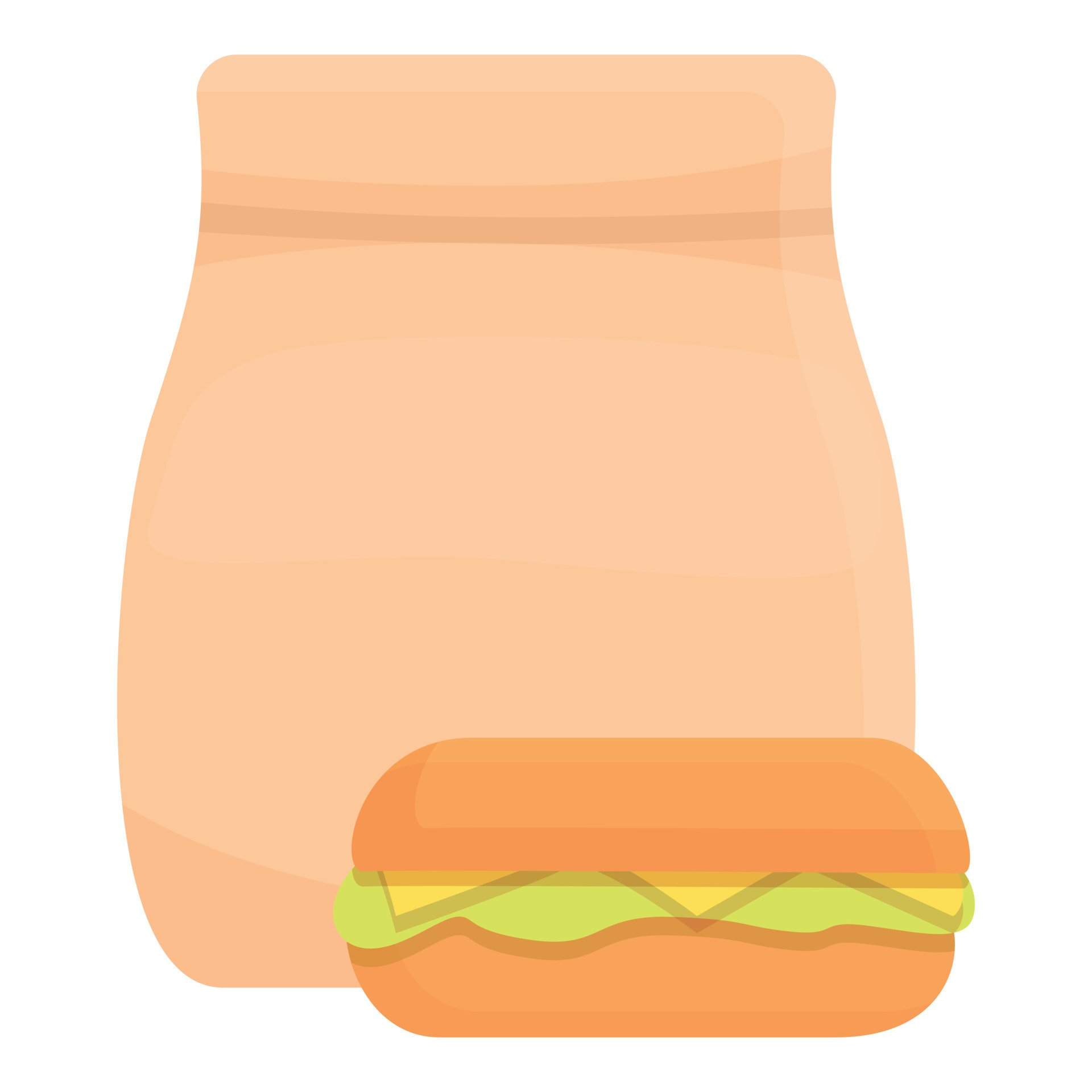 Fast food pack icon cartoon vector. Plastic bag 14294777 Vector Art at