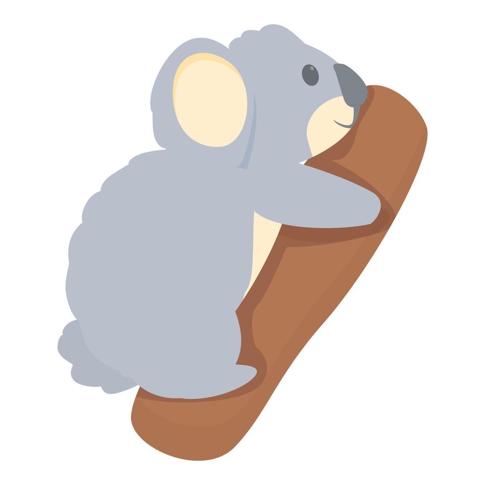 vector de dibujos animados de icono de árbol de koala. oso animales