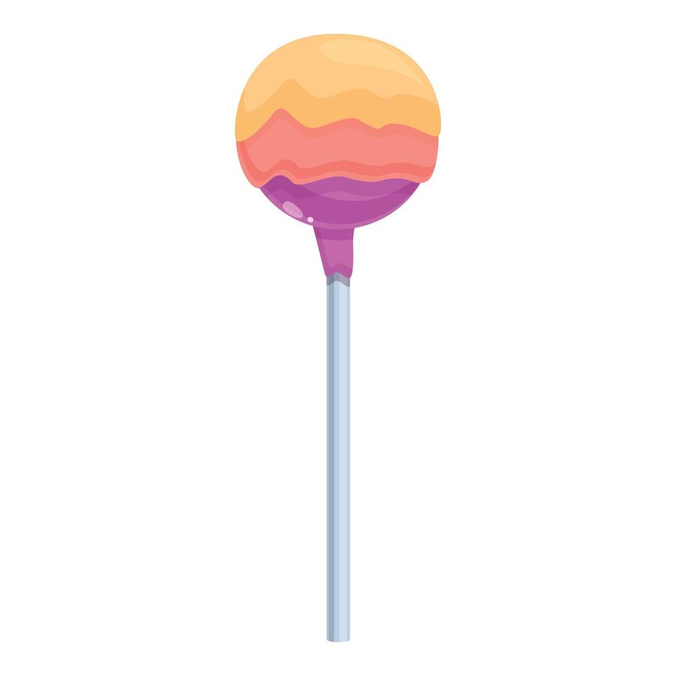 Kid cake pop icon cartoon vector. Candy sugar vector