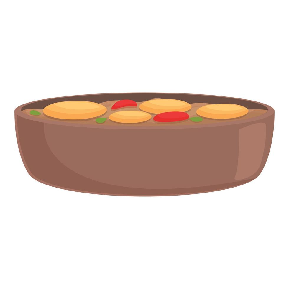 Cooked bean icon cartoon vector. Dish food vector