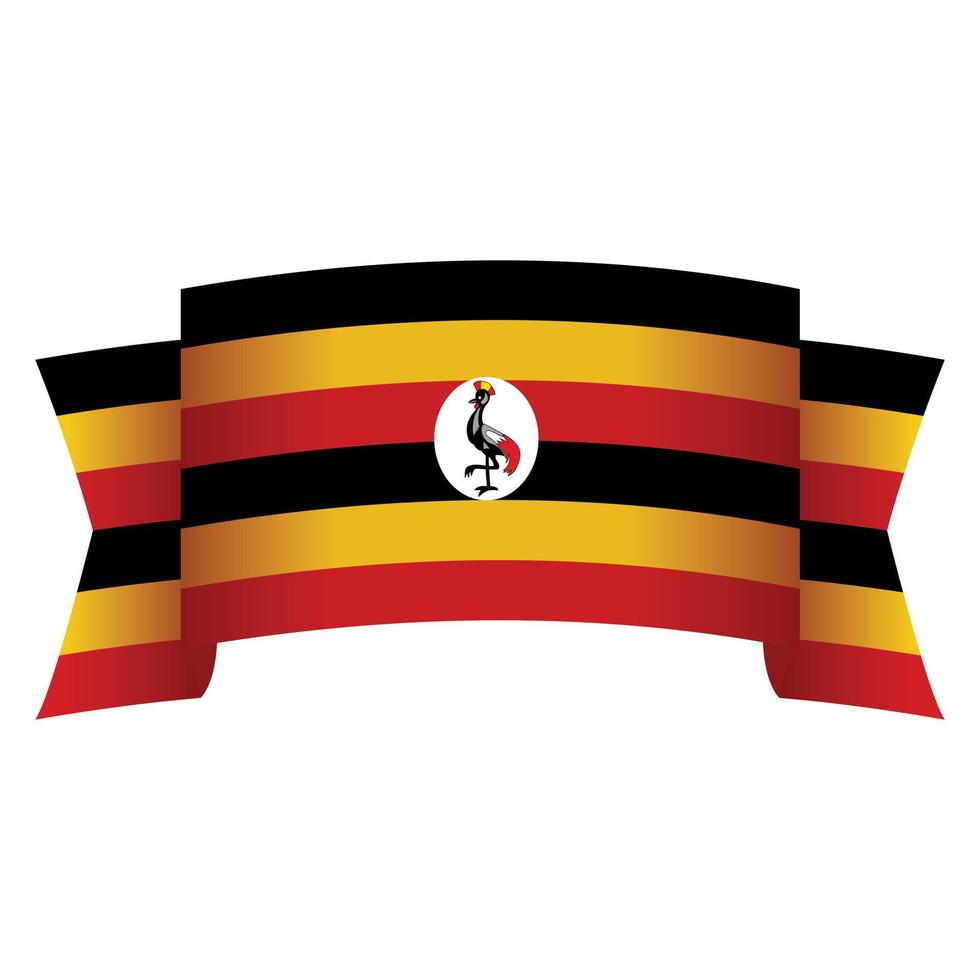 vector de dibujos animados de icono de día de uganda. mapa de la bandera