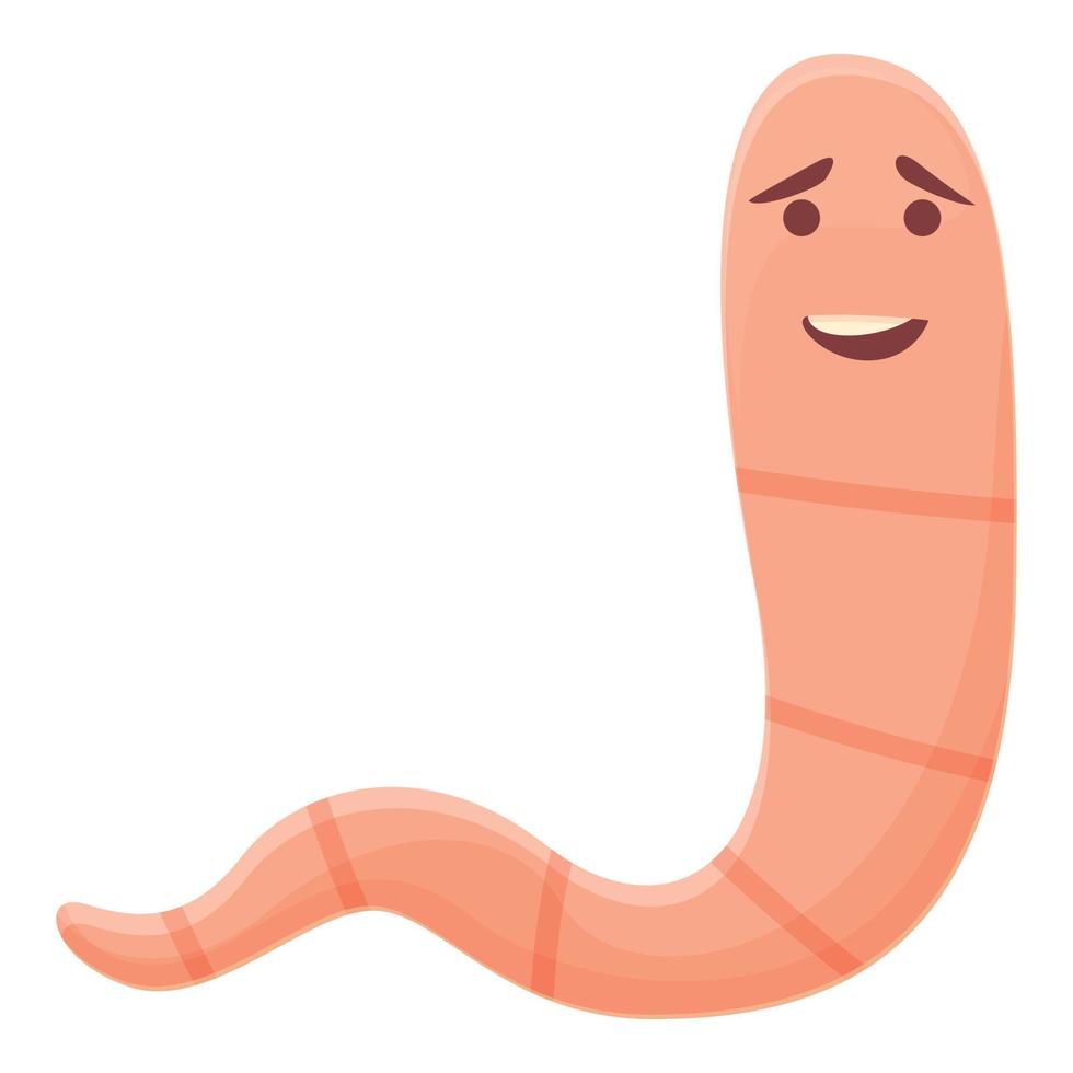 Cute worm icon cartoon vector. Soil compost vector