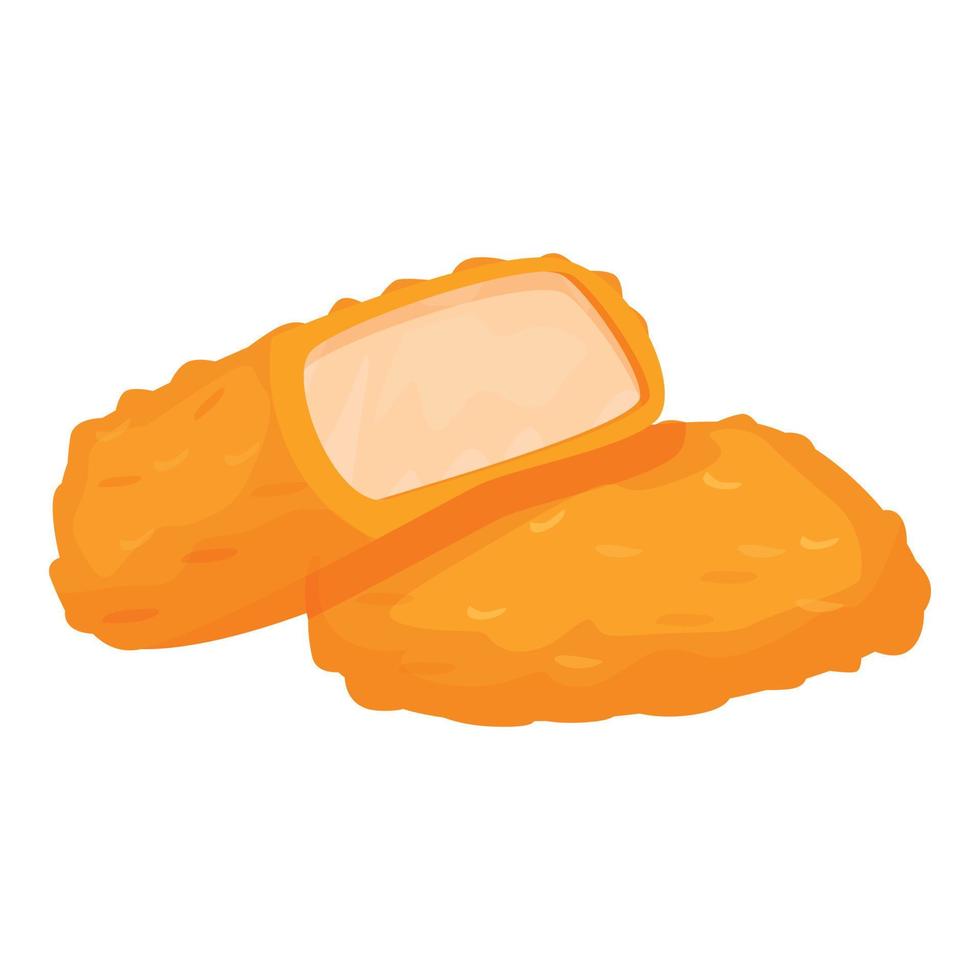 Unhealthy nugget icon cartoon vector. Fast food vector