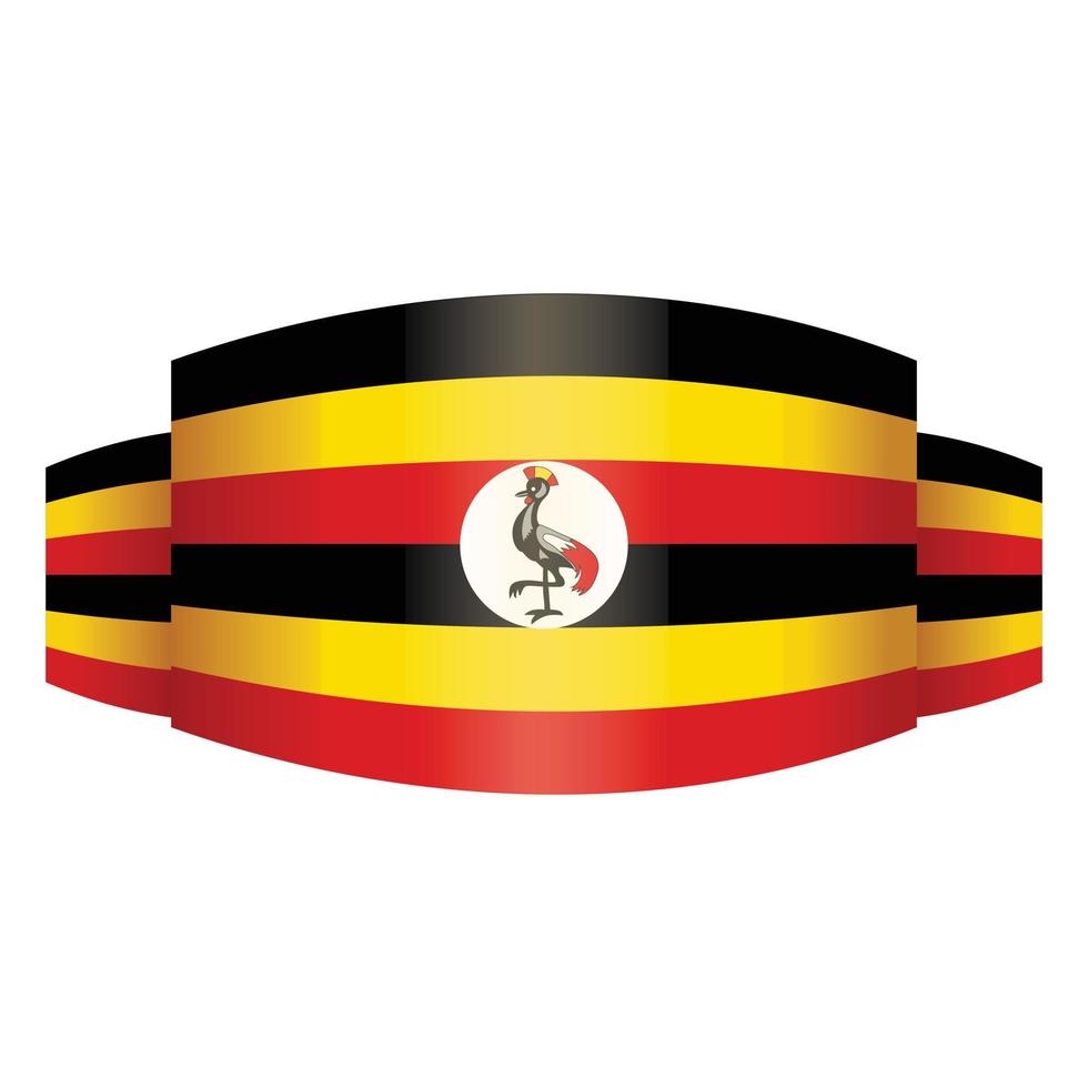 Freedom uganda flag icon cartoon vector. National day vector