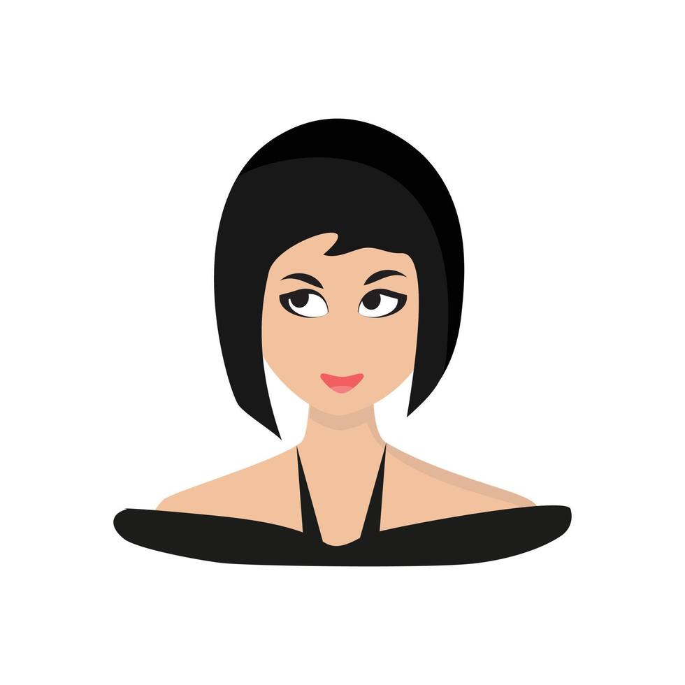 gown girl face Headshots Vector