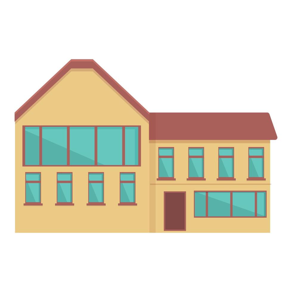 Window villa icon cartoon vector. Modern home vector