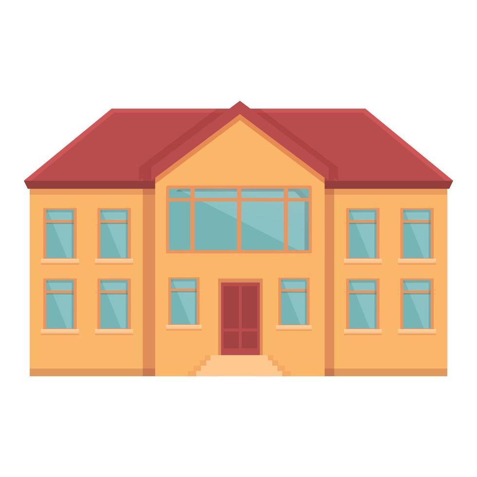 Island villa icon cartoon vector. House building vector