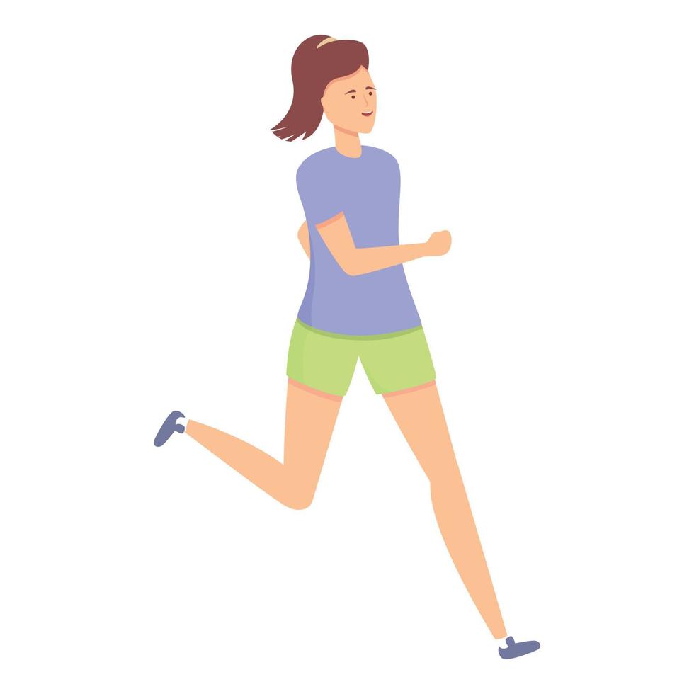 Morning run icon cartoon vector. Sport exercise vector