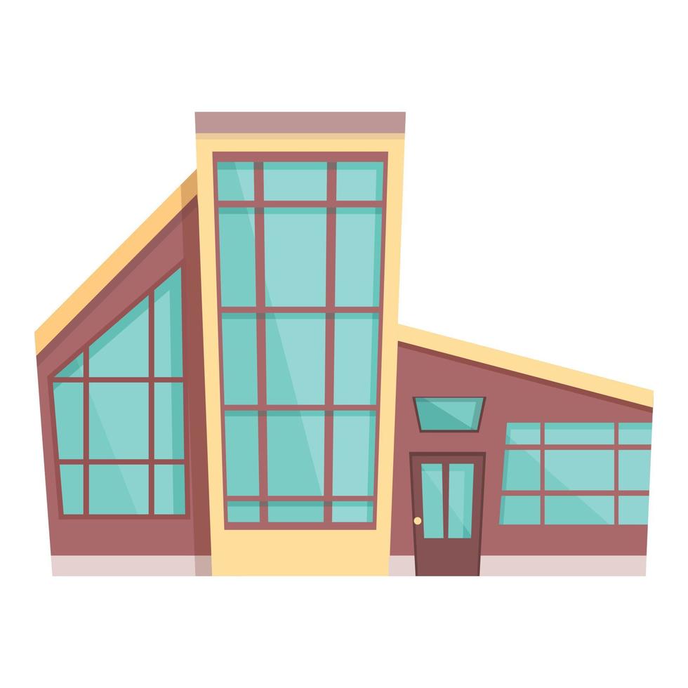 Lodge villa icon cartoon vector. Modern house vector