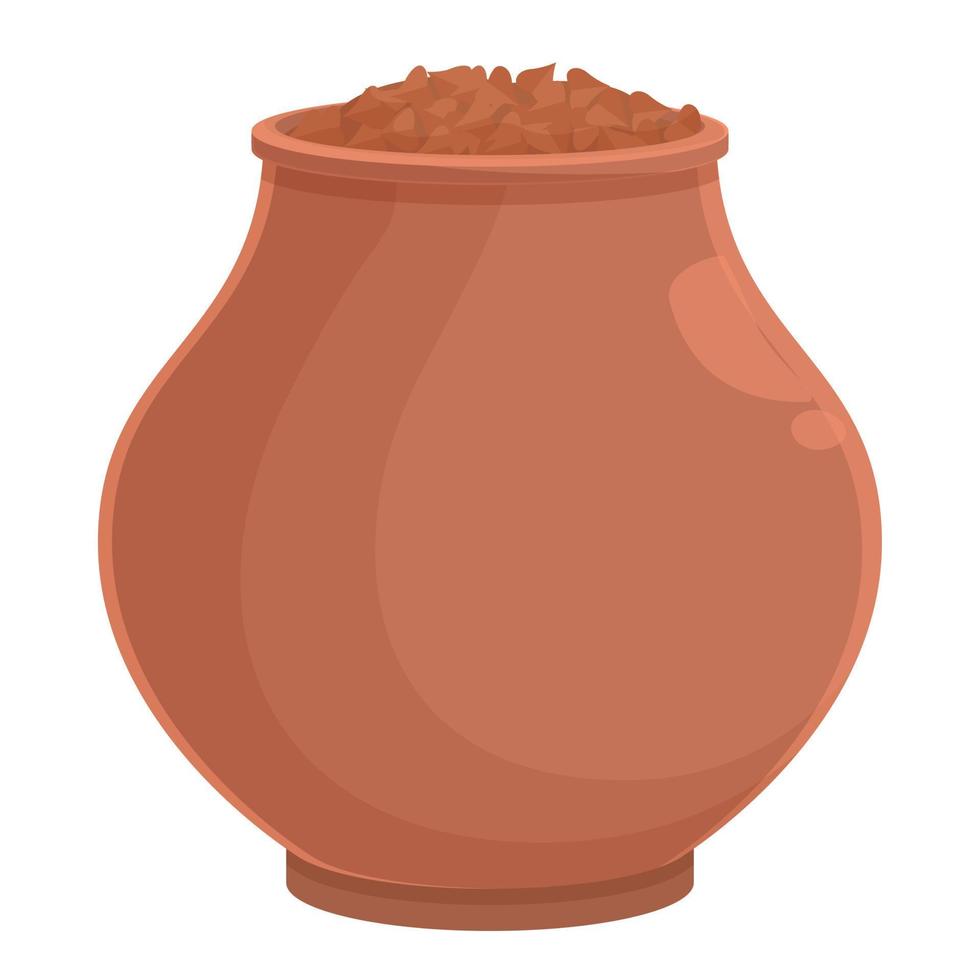 Buckwheat jug icon cartoon vector. Cereal plant vector