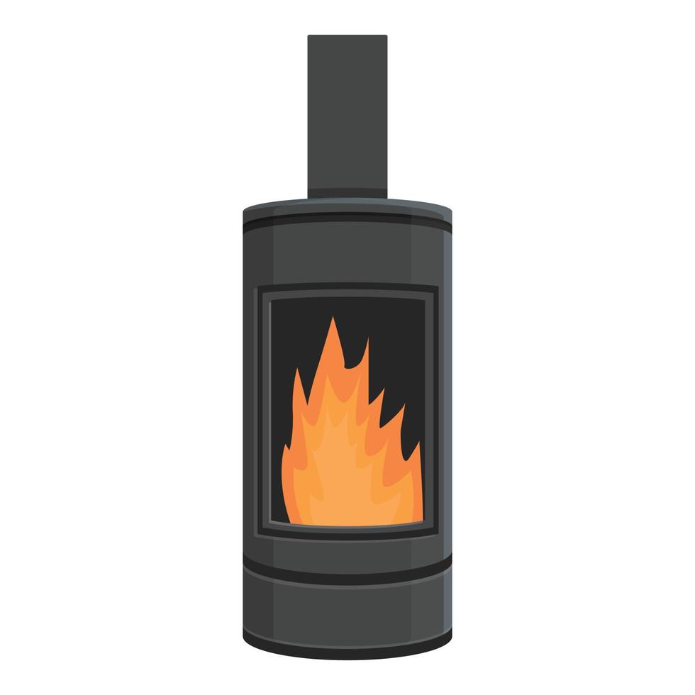 vector de dibujos animados de icono de horno de garaje. restaurante de fuego